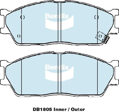 Bendix DB1805GCT Brake Pad Set - General CT