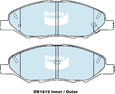 Bendix DB1819GCT Brake Pad Set - General CT