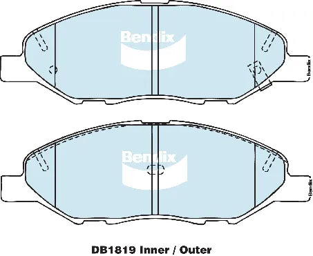 Bendix DB1819GCT Brake Pad Set - General CT