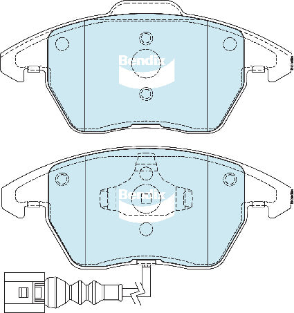 Bendix DB1849EURO Brake Pad Set Euro+ Includes Wear Sensor