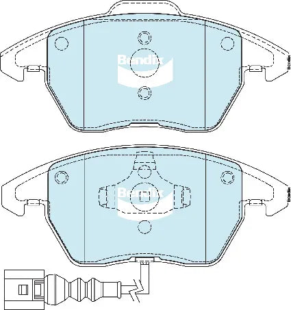 Bendix DB1849EURO Brake Pad Set Euro+ Includes Wear Sensor