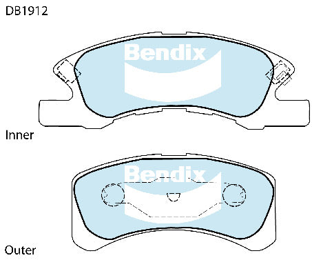 Bendix DB1912GCT Brake Pad Set - General CT