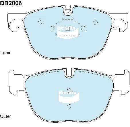 Bendix DB2006EURO Brake Pad Set Euro+ - Includes Wear Sensor