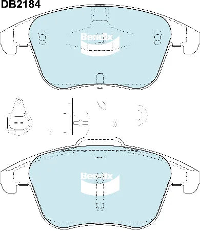 Bendix DB2184EURO Brake Pad Set Euro+ - Includes Wear Sensor