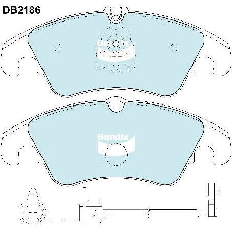 Bendix DB2186EURO Brake Pad Set Euro+ - Includes Wear Sensor
