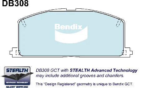 Bendix DB308GCT Brake Pad Set - General CT