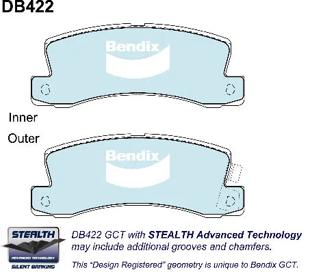 Bendix DB422GCT Brake Pad Set - General CT