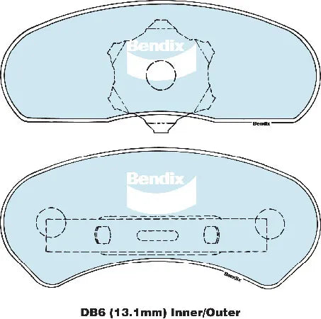 Bendix DB6GCT Brake Pad Set - General CT
