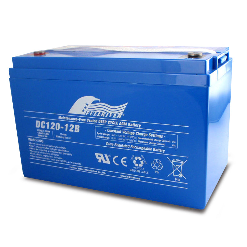 Fullriver DC120-12B DC Series 12V 120Ah AGM Deep Cycle Heavy Duty Battery