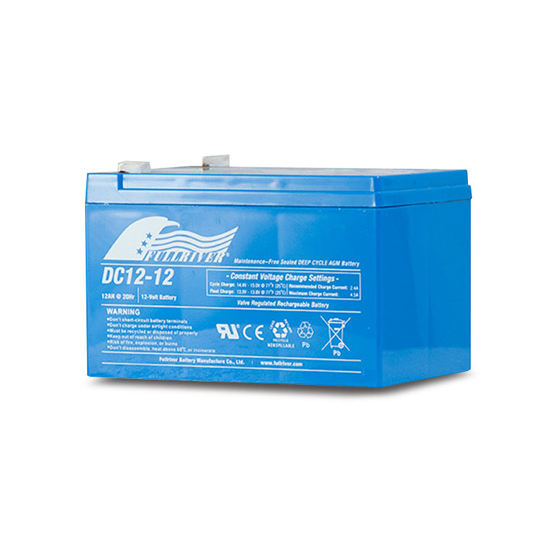 Fullriver DC12-12 DC Series 12V 12Ah AGM Deep Cycle Heavy Duty Battery