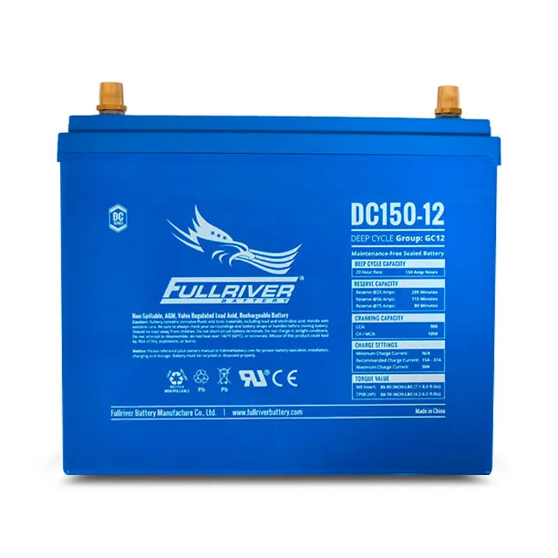 Fullriver DC150-12 DC Series 12V 150Ah AGM Deep Cycle Heavy Duty Battery