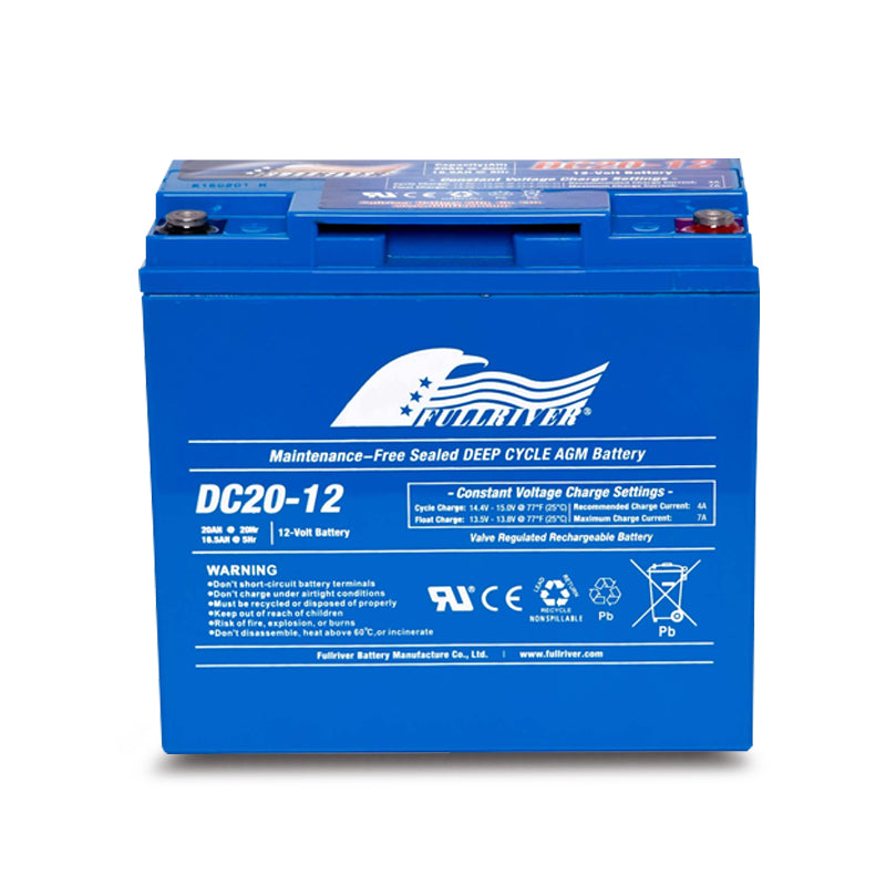 Fullriver DC20-12 DC Series 12V 20Ah AGM Deep Cycle Heavy Duty Battery