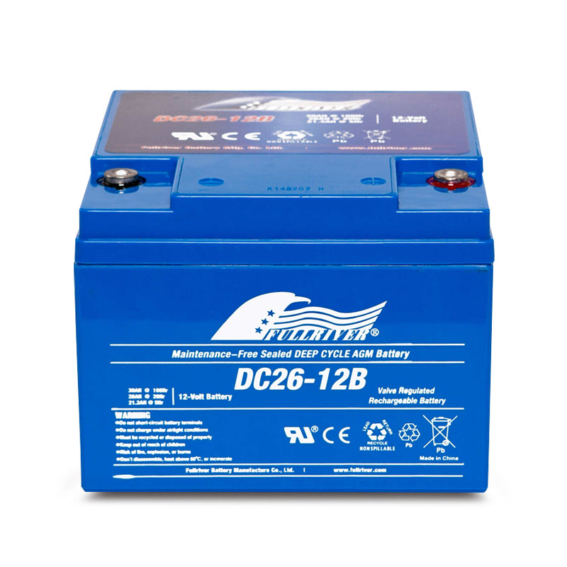 Fullriver DC26-12B DC Series 12V 26Ah AGM Deep Cycle Heavy Duty Battery