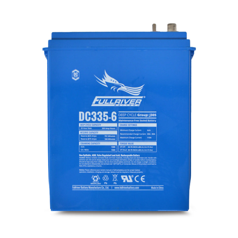 Fullriver DC335-6 DC Series 6V 335Ah AGM Deep Cycle Heavy Duty Battery