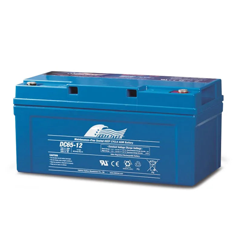 Fullriver DC65-12 (Japan) DC Series 12V 65Ah AGM Deep Cycle Heavy Duty Battery