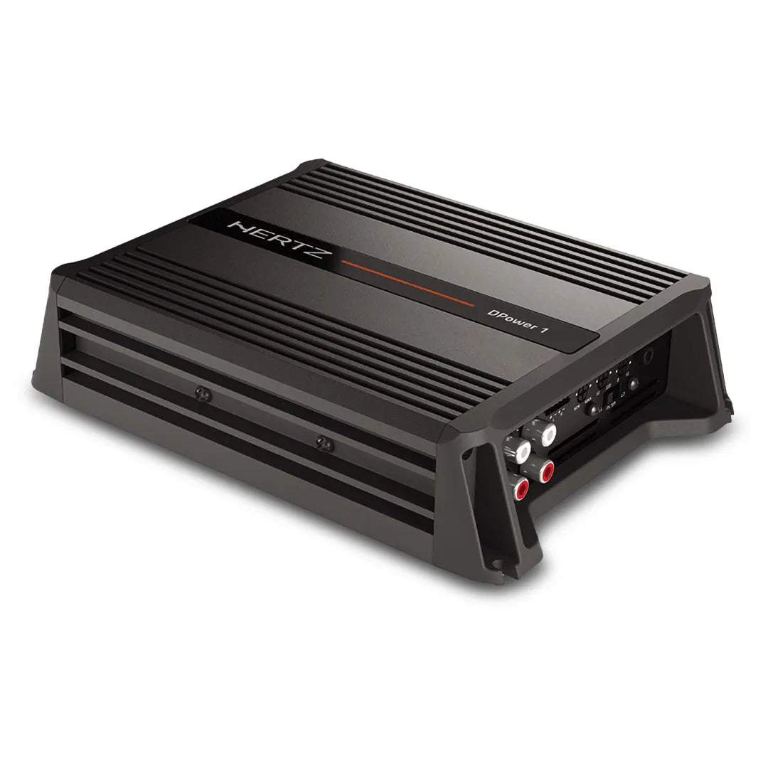 Hertz DPOWER1 Class-D 600W 1-Channel Monoblock Amplifier with Vibe CVENV6L-V4 300W 6" Compact Passive Bass Subwoofer Enclosure Package