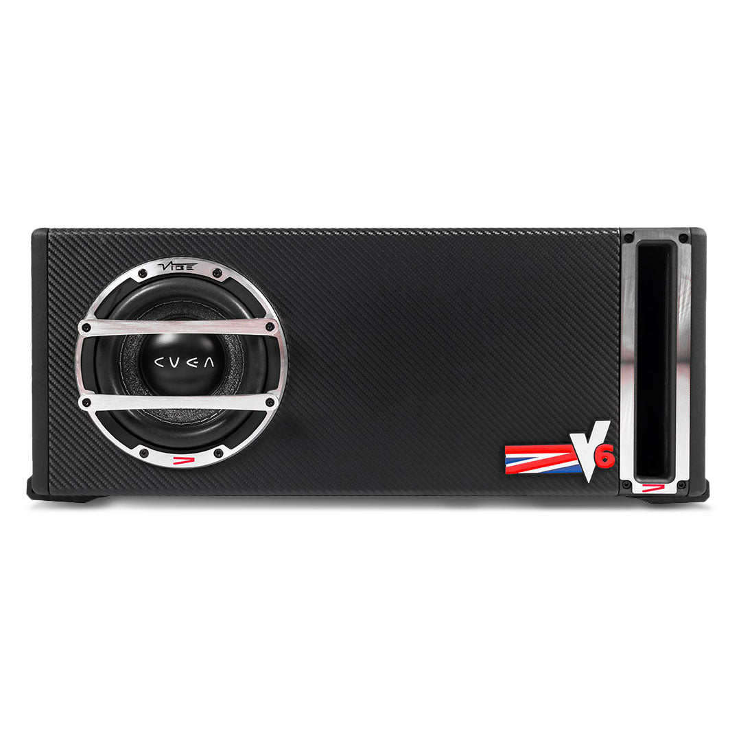 Hertz DPOWER1 Class-D 600W 1-Channel Monoblock Amplifier with Vibe CVENV6L-V4 300W 6" Compact Passive Bass Subwoofer Enclosure Package