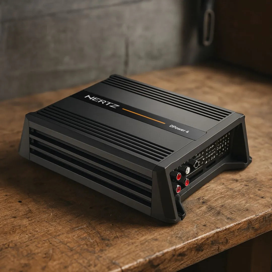 Hertz Complete Speaker Pack - DPower4 600W 4-Channel Amplifier + DSK160.3 Component + DCX160.3 Coaxial Speakers + BSX408 Install Kit | Front & Rear Car Audio System