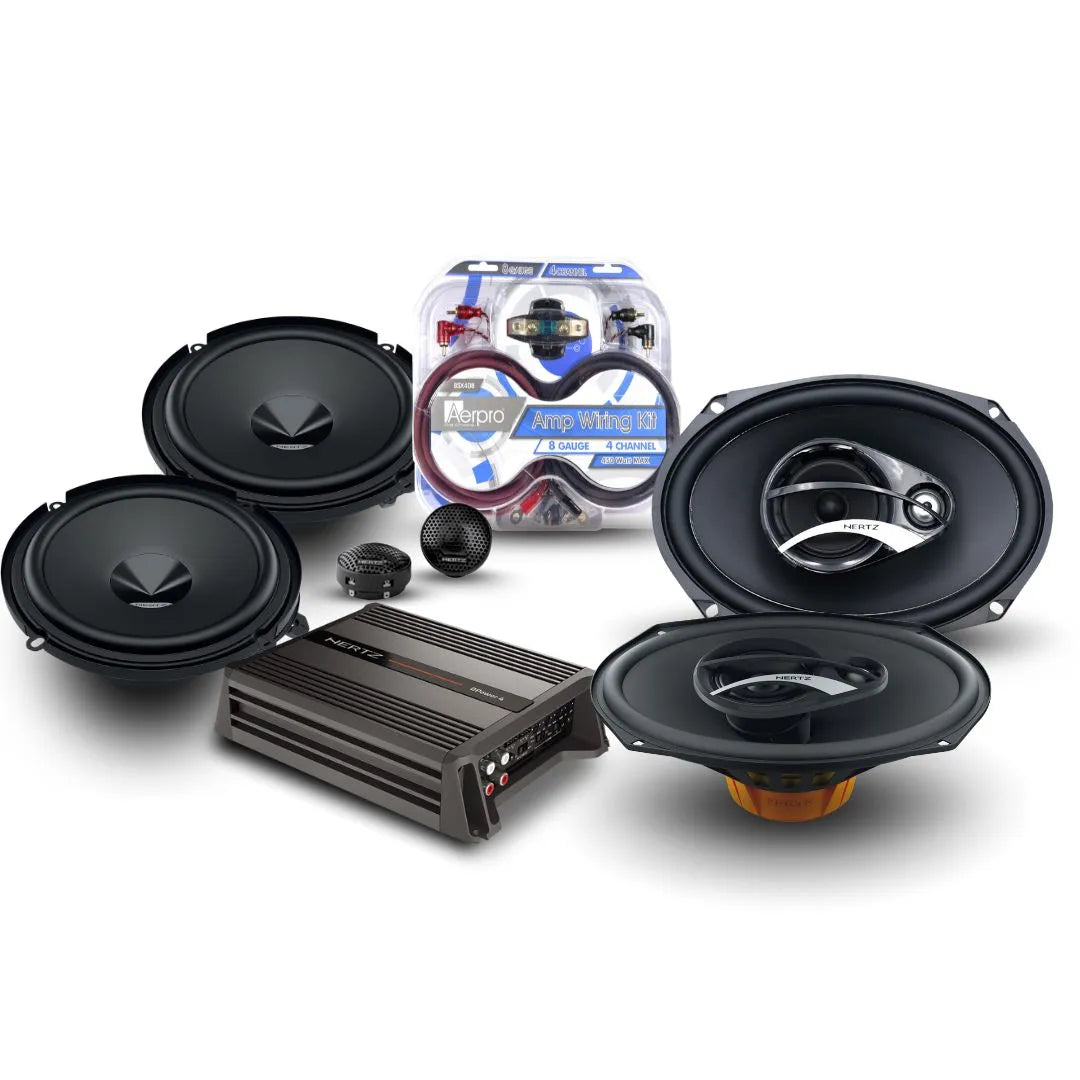 Hertz Premium Speaker Pack 2 - DPower4 600W 4-Channel Amplifier + DSK160.3 6