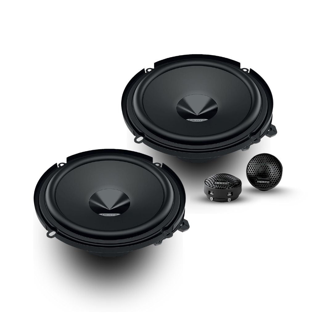 Hertz Premium Speaker Pack 2 - DPower4 600W 4-Channel Amplifier + DSK160.3 6" Components + DCX690.3 6x9" 3-Way Coaxials + BSX408 Install Kit | Complete Car Audio Upgrade