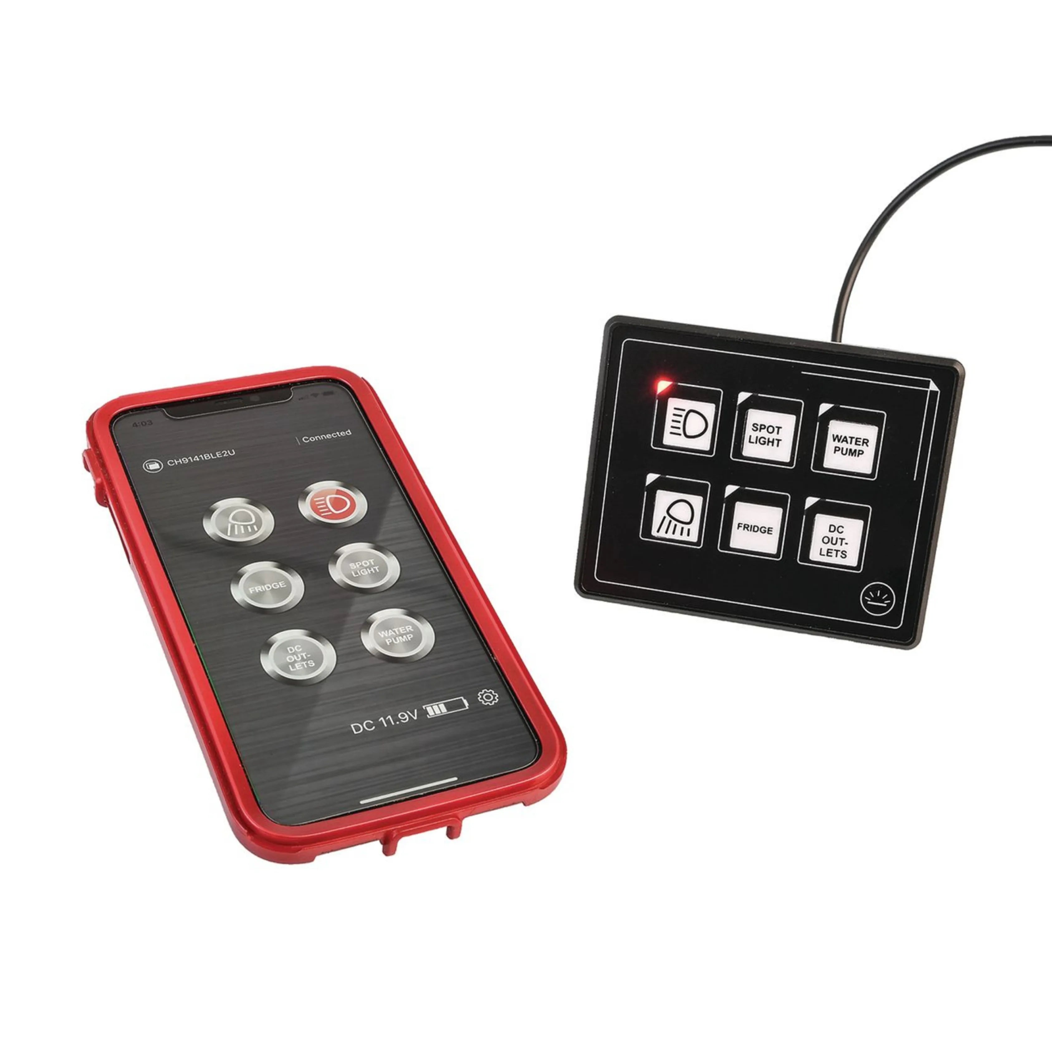 Drivetech 4x4 DT-SWP06 6-Way Touch Switch Panel with Bluetooth Control