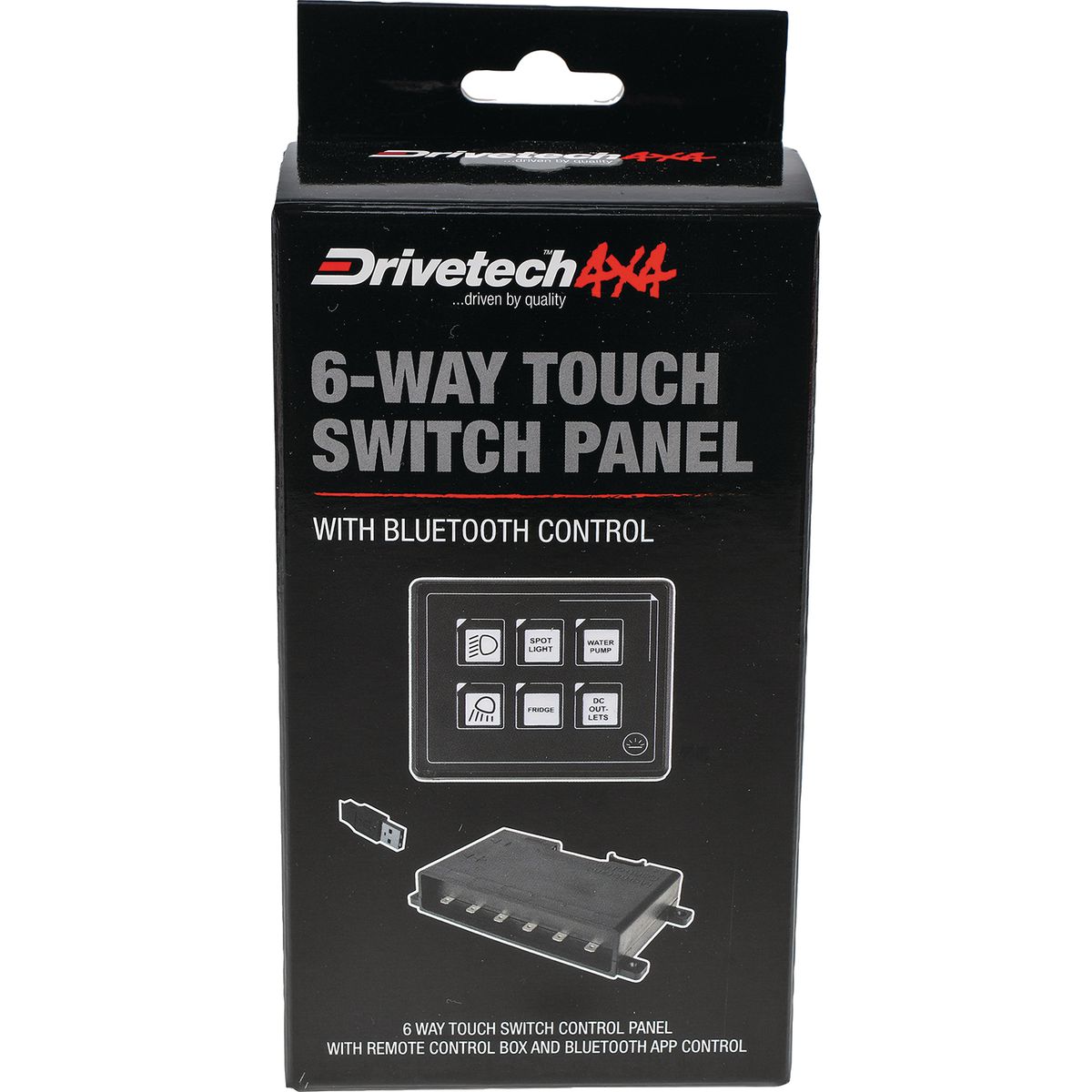 Drivetech 4x4 DT-SWP06 6-Way Touch Switch Panel with Bluetooth Control