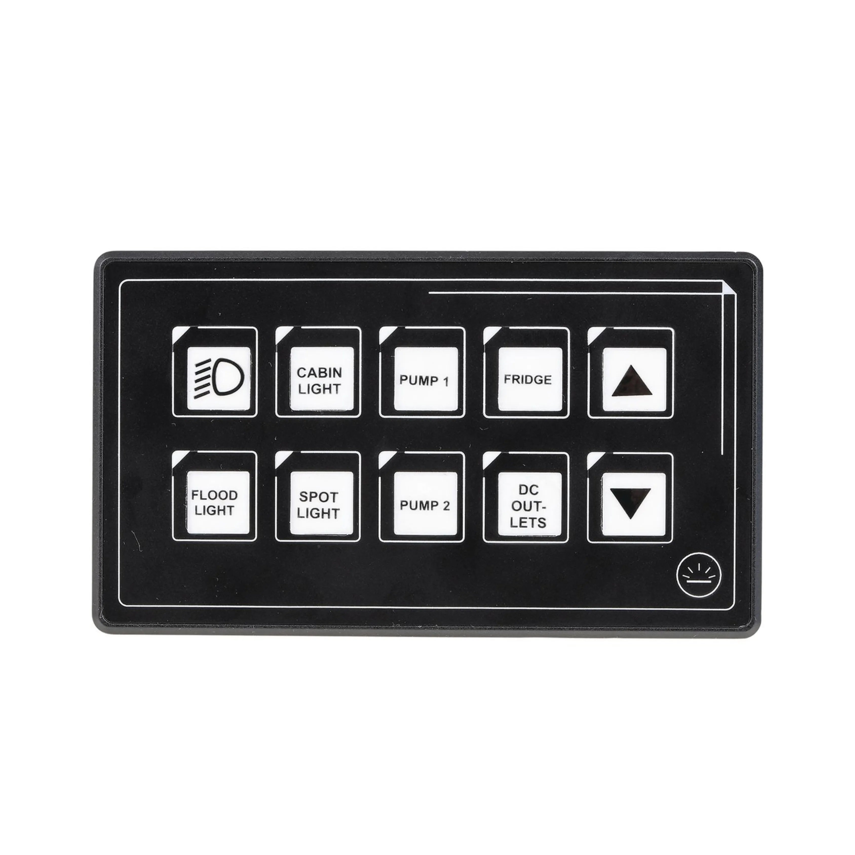 Drivetech4X4 DT-SWP10 10-Way Touch Switch Panel with Bluetooth Control