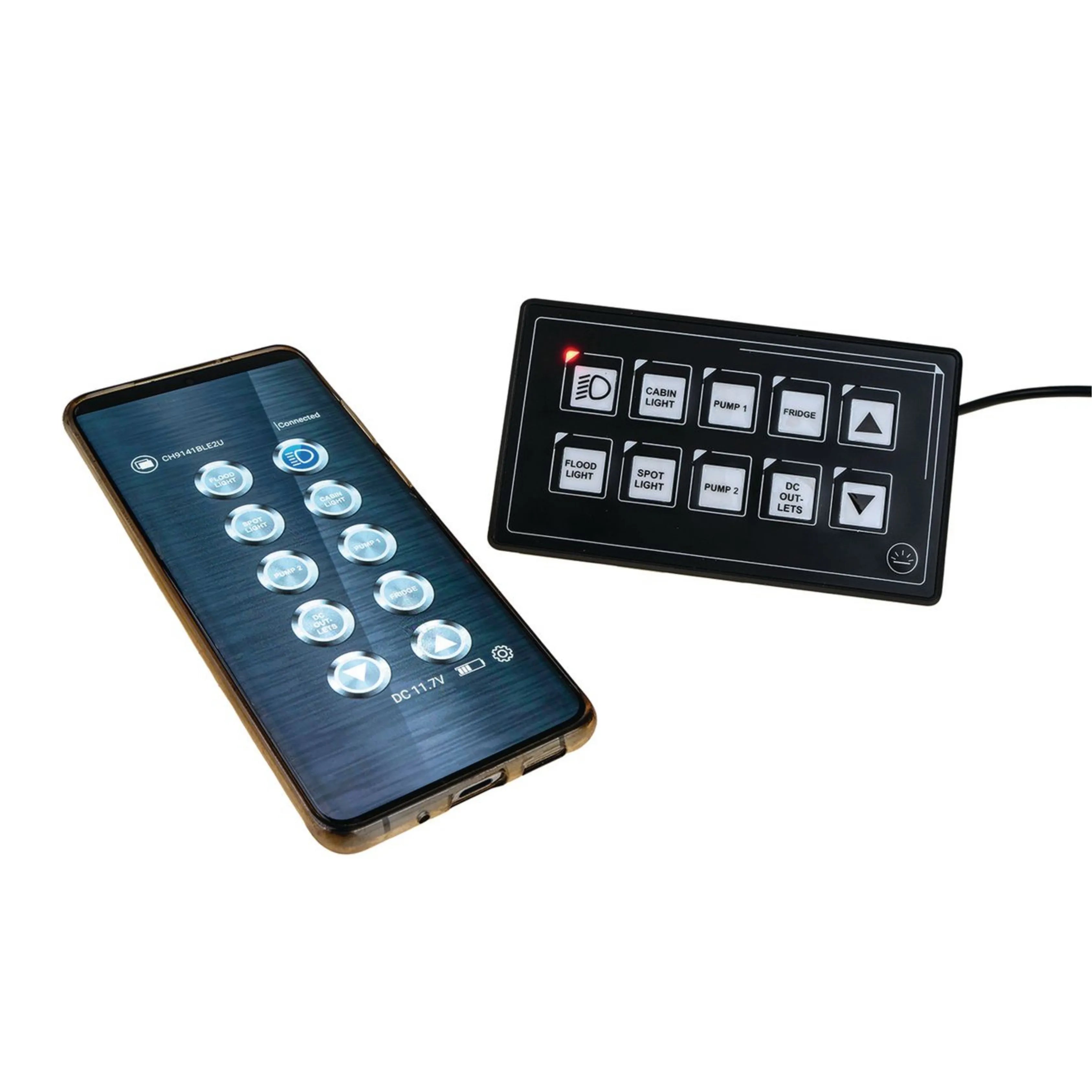 Drivetech4X4 DT-SWP10 10-Way Touch Switch Panel with Bluetooth Control