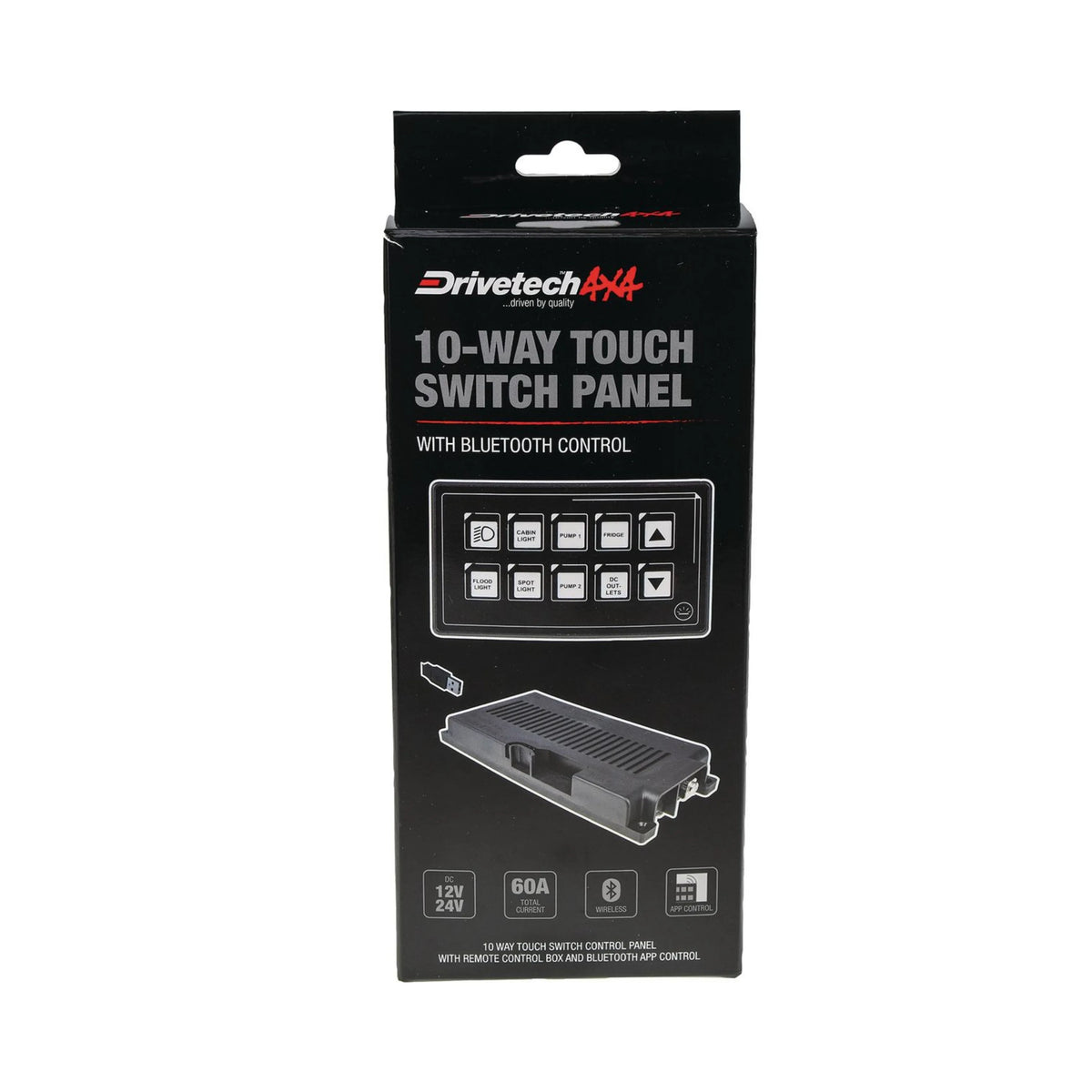 Drivetech4X4 DT-SWP10 10-Way Touch Switch Panel with Bluetooth Control