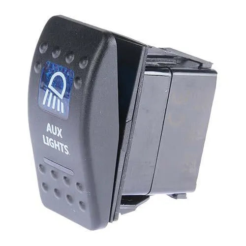 Drivetech4X4 DT-11013 12/24V Rocker AUX Lights Switch On/Off SPST Blue Illumination