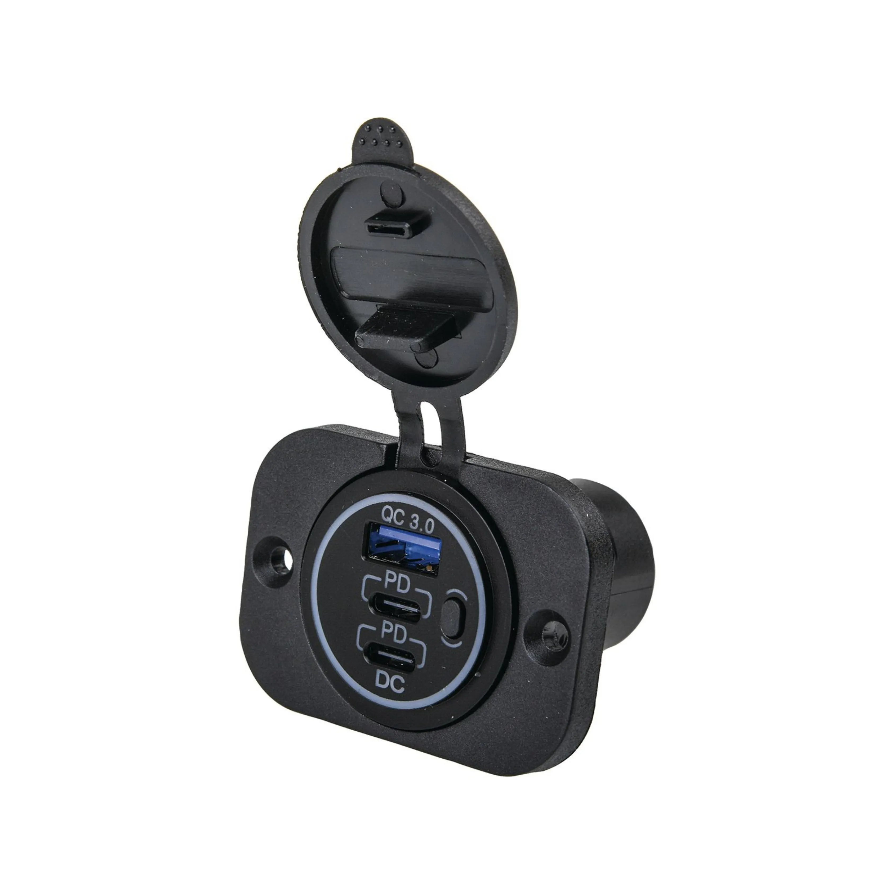 Drivetech 4x4 DT-17104 QC3.0 Quick Charge USB and Dual 55W Type-C Port Power Socket