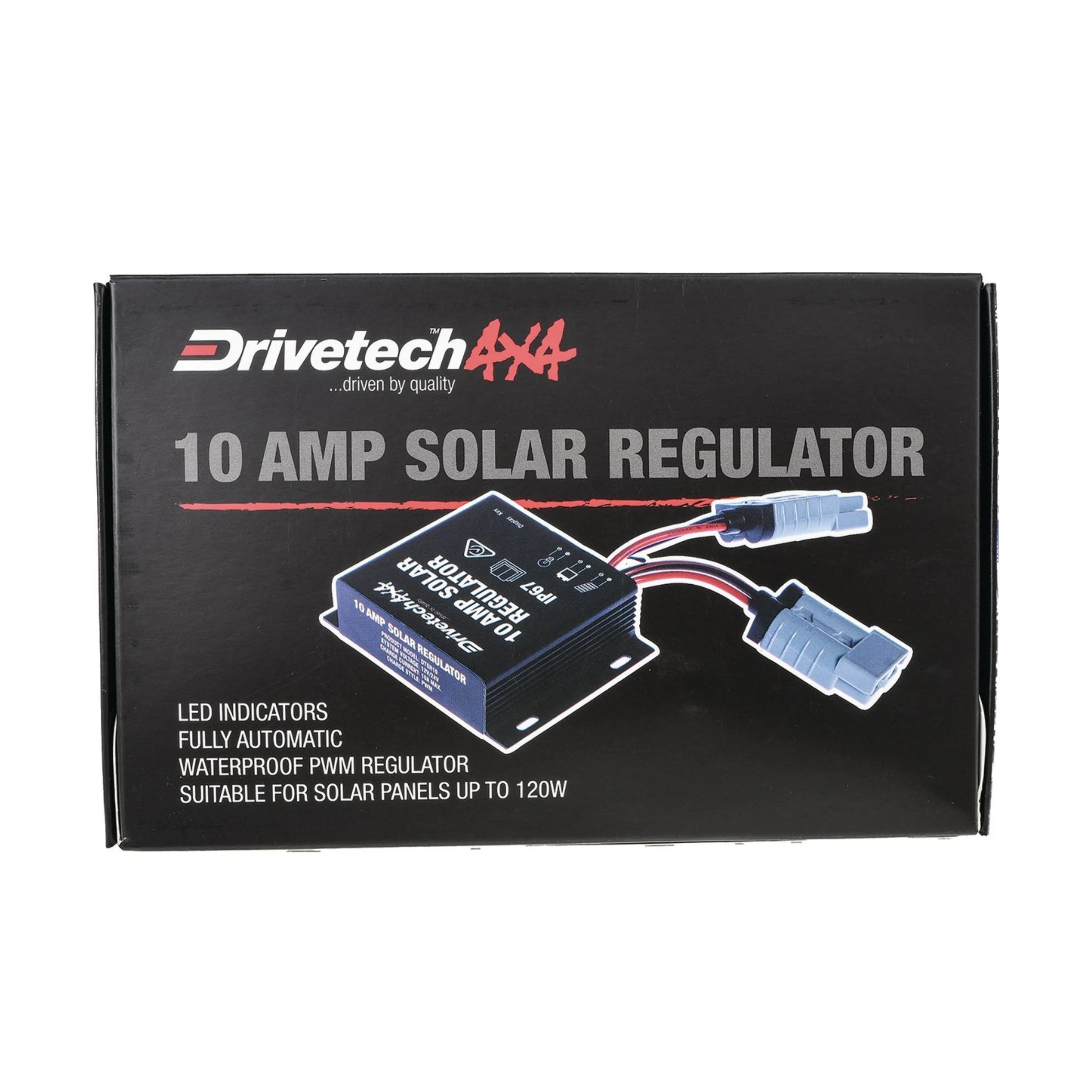 Drivetech 4x4 DTSR10 10A PWM Solar Regulator – Waterproof 12V/24V