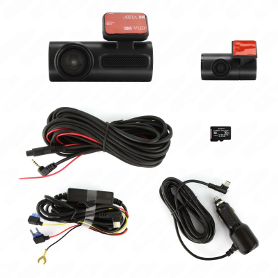 DNA DVR2CH-4K 2 Channel 4K Front &amp; 1080P Rear Dash Camera Kit