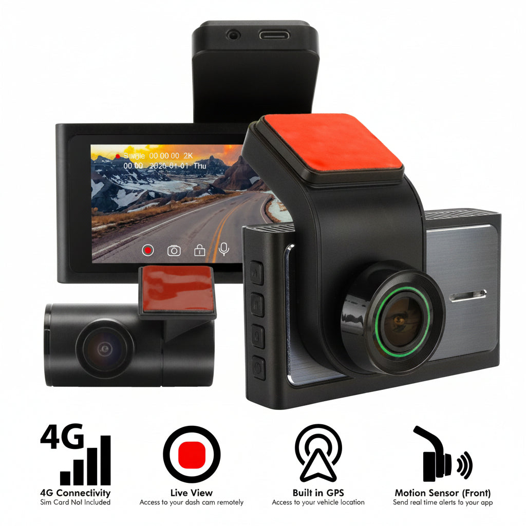 DNA DVR2CHS-4G 2K Front 4G Dash Cam with 3