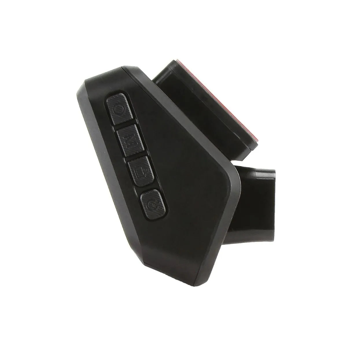 DNA DVR2CHS-4KM dash cam, side view, black, control buttons visible.