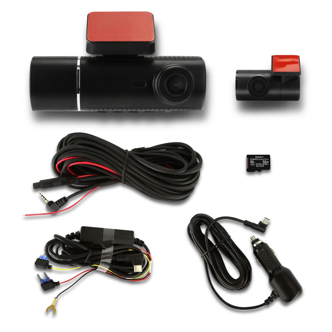 DNA DVR3CHS-4K | 3-Channel Dash Cam Featuring 4K Front, 1080p Rear & 1080P Internal Infrared Camera With A 3 inch IPS Screen