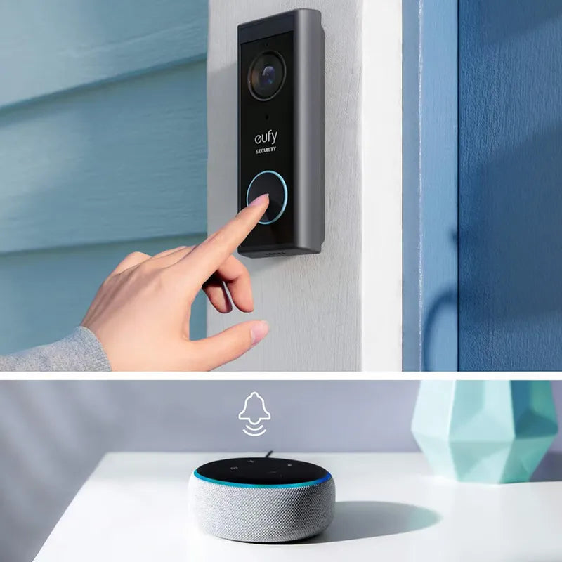 eufy E8210CW1 Battery-Powered Wireless Video Doorbell with 2K HD