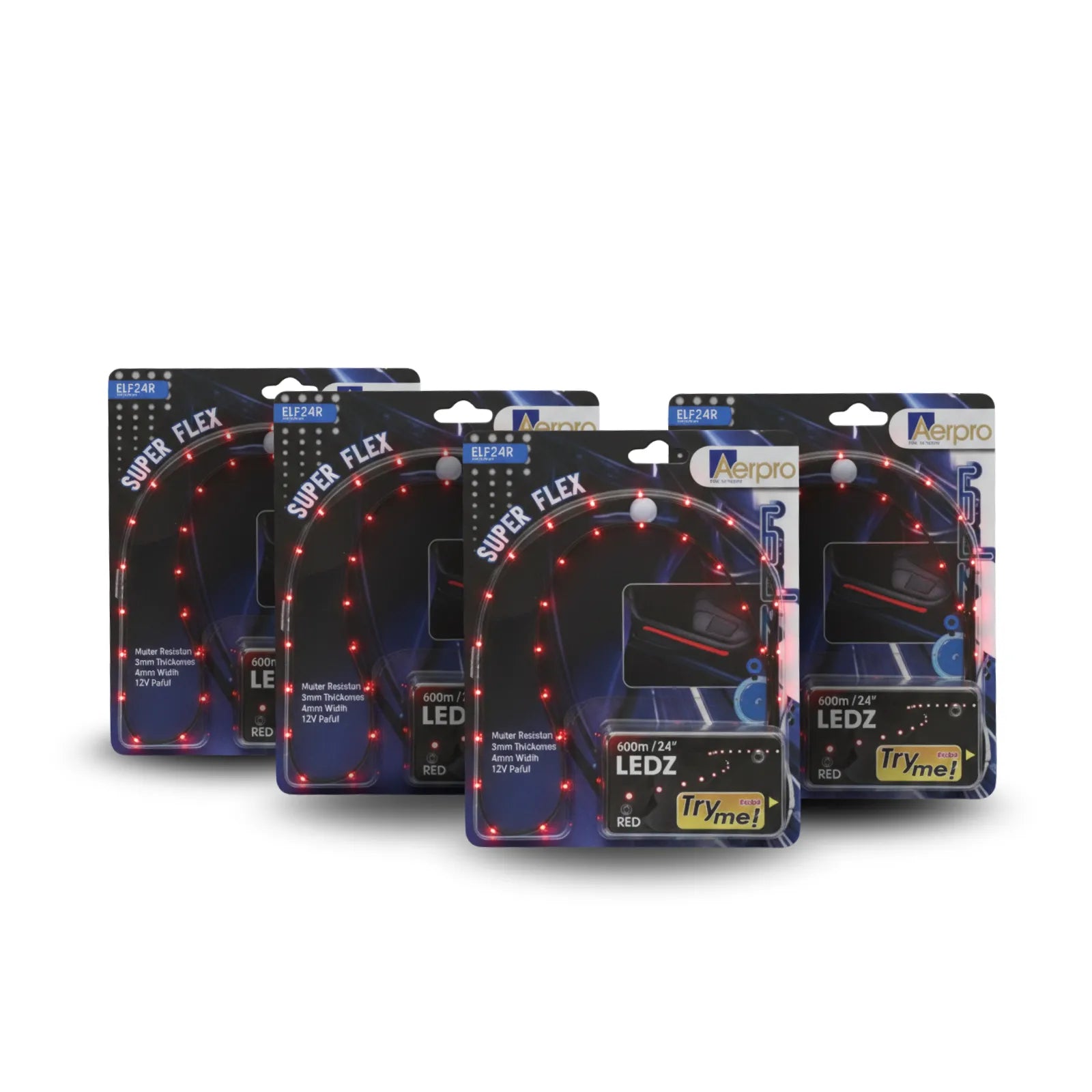 Aerpro ELF24R LED Strip Light 4-Pack Bundle - 24