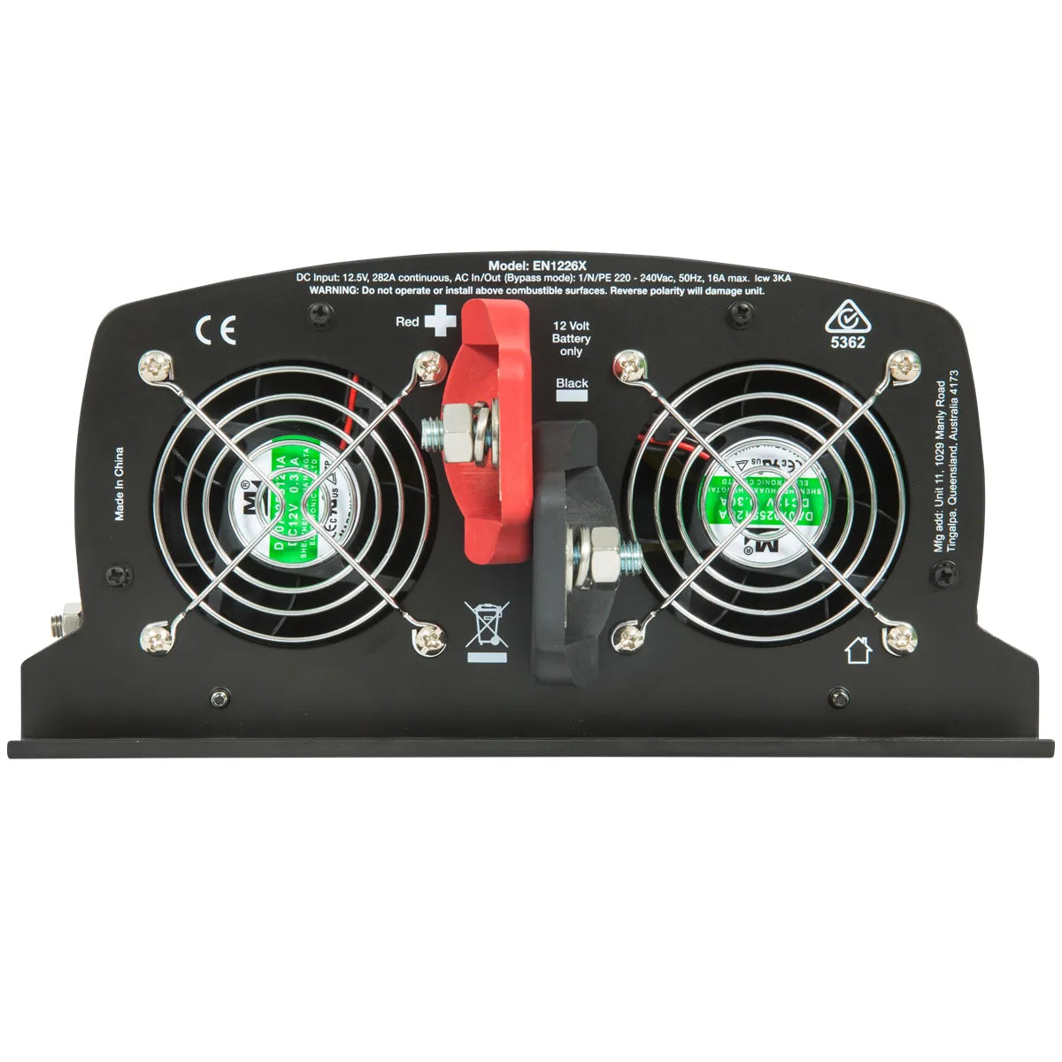 ePOWER EN1226S-X 12V 2600W 12V True Sine Wave Inverter With AC Transfer & Safety Switch