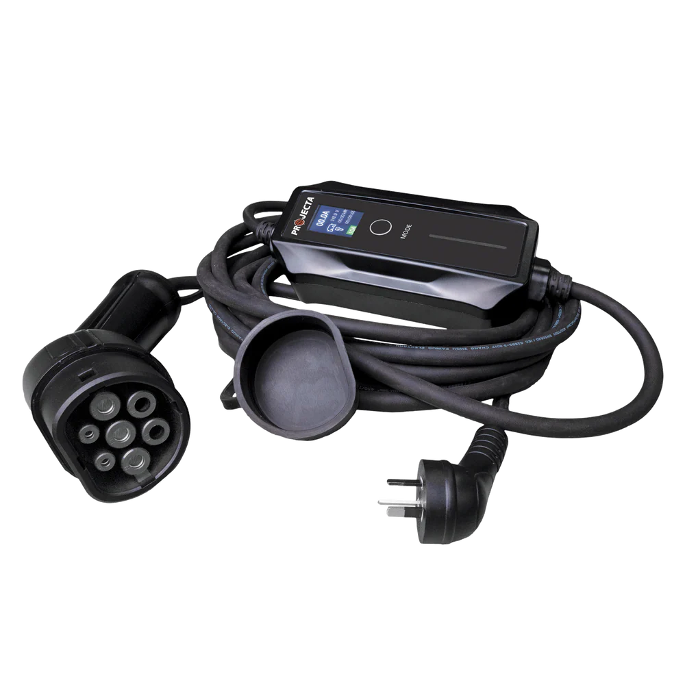 Projecta EVC2KW 2.4kW Portable EV Charger with LCD Screen and EVA Storage Case