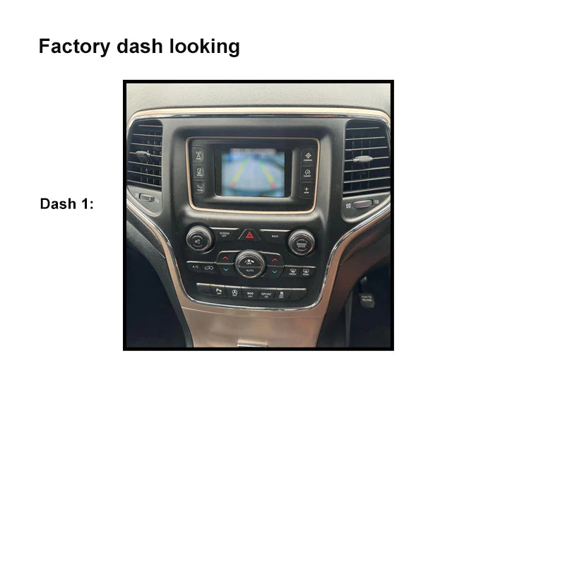CAC F9JP25K 9 Inch Fascia Kit Compatible with Jeep Grand Cherokee 2014-2021 Dash 1 Factory Small Screen - Complete OEM Style Installation Kit with SWC and Camera