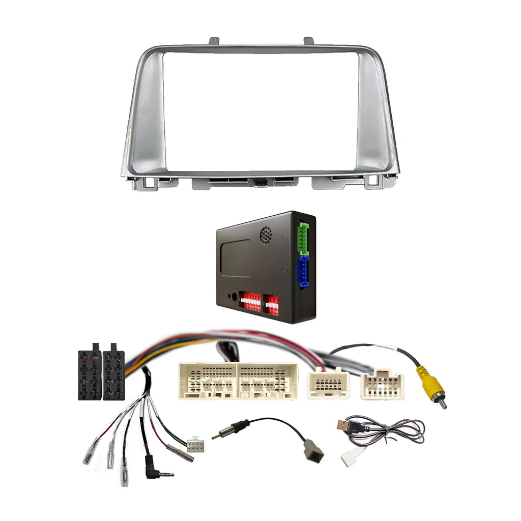 CAC F9KA8K1 9 Inch Fascia Kit Compatible with Kia Optima 2016-2020 Dash 1 2 Universal Trapezoid 9