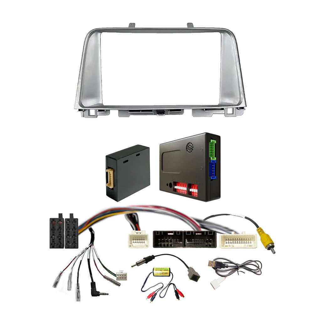 CAC F9KA8K2 9 Inch Fascia Kit Compatible with Kia Optima 2016-2020 Dash 3 Harman Kardon - Complete OEM Style Installation Kit with SWC, Camera, USB