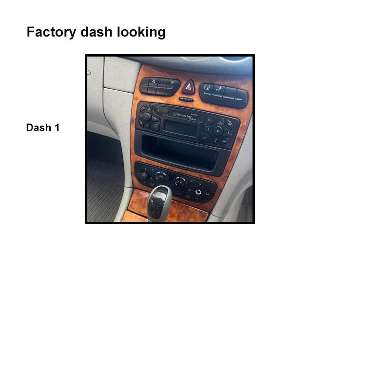 CAC F9MB5K1 9 Inch Fascia Kit Compatible with Mercedes CLK 2000-2004 Dash 1 Universal Trapezoid 9