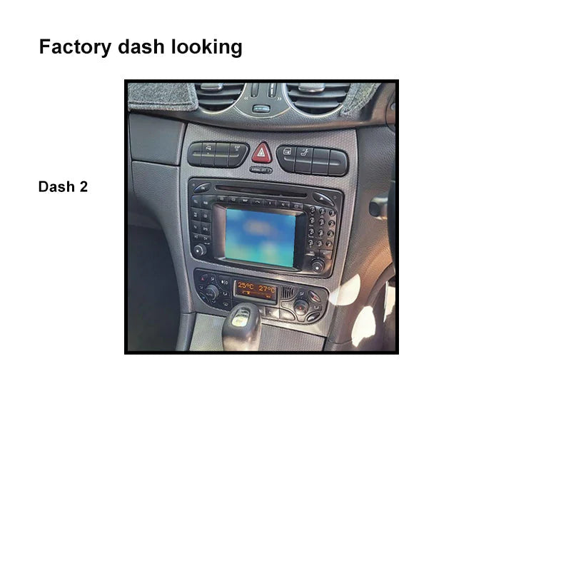 CAC F9MB5K2 9 Inch Fascia Kit Compatible with Mercedes CLK 2000-2004 Dash 2 Fibre Optic System Universal Trapezoid 9