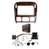 CAC F9MB9K1W 9 Inch Fascia Kit Compatible with Mercedes S-Class 1998-2005 W220 Wood Universal Trapezoid 9" Stereo Dash Plate with Steering Wheel Control Harness - Wood Grain