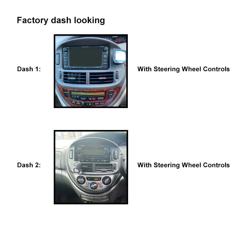 CAC F9TY33K1 9 Inch Fascia Kit Compatible with Toyota Estima Tarago 2001-2006 Dash 2 No SWC