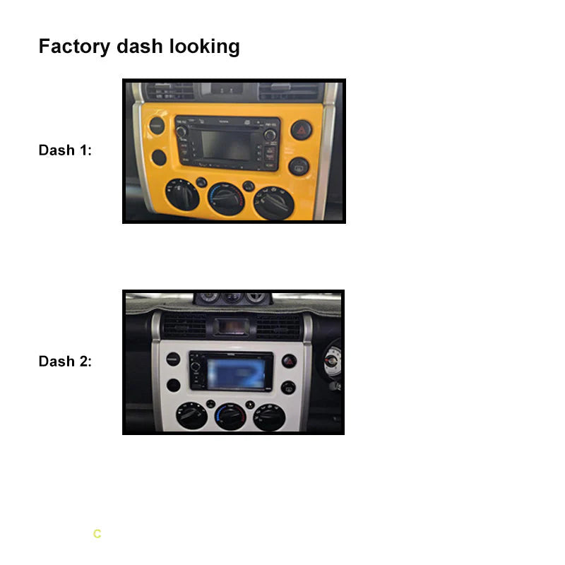 CAC F9TY34K1 9 Inch Fascia Kit Compatible with Toyota FJ Cruiser 2011-2015