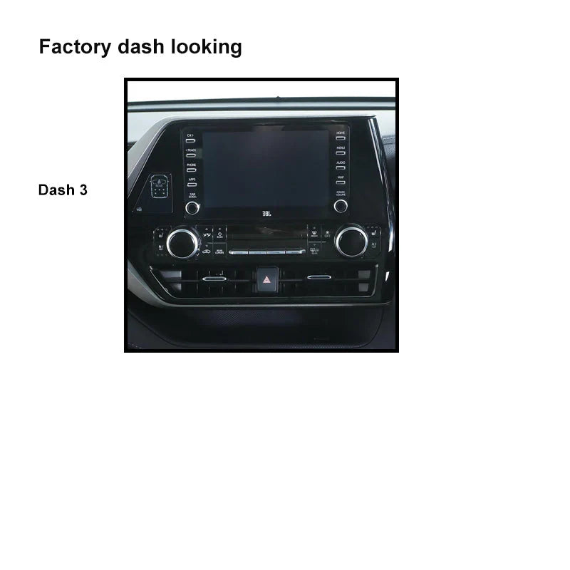 CAC F9TY45K2 9 Inch Fascia Kit Compatible with Toyota Kluger 2021-2022 Dash 3 Factory JBL Amplified 360° Camera