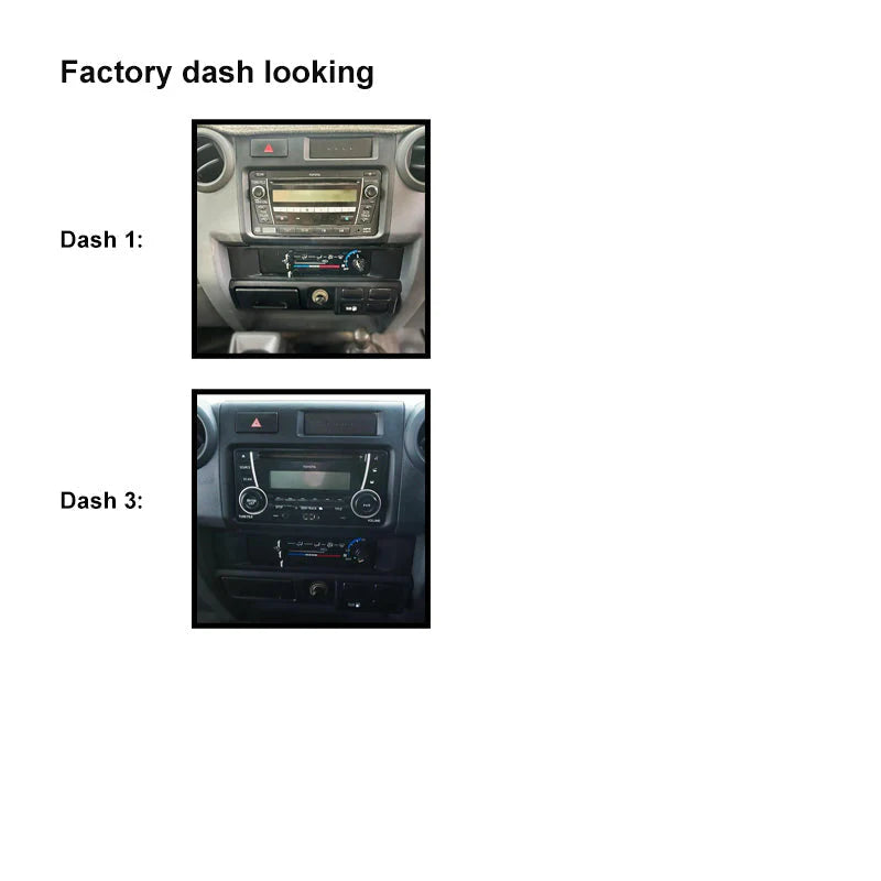 CAC F9TY52K1 - 9 Inch Fascia Kit with Harness for Toyota Landcruiser 1984-2023 LC70 LC79 No SWC